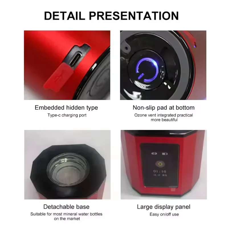 5000ppb Hydrogen Water Bottle 340ML Hydrogen-Rich Water Cup Water Generator Purifier H2 Concentrator Portable 2024 Gift 6