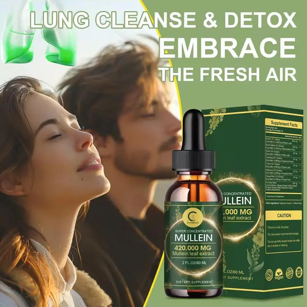 60ml Verbastia Drops Support Lung Cleaning And Breathing Dietary Supplement