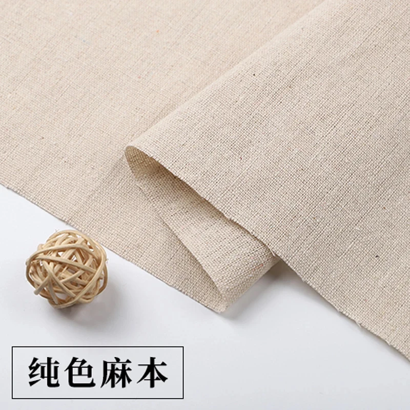 Versatile Cotton Linen Woven Fabric for DIY Crafts and Home Decor