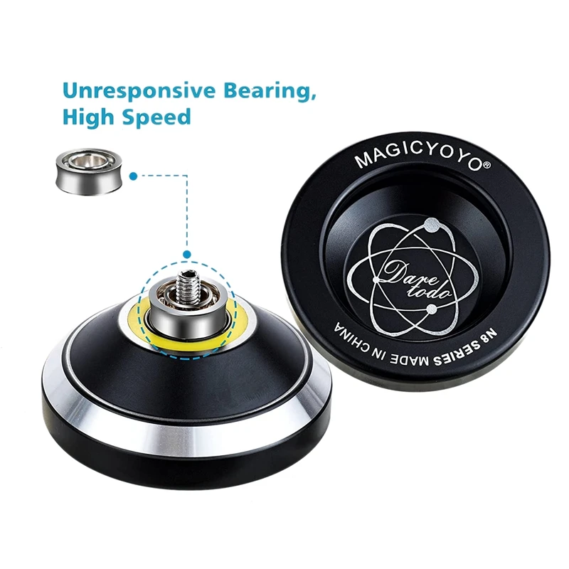 Yoyo Ball MAGICYOYO Unresponsive N8 Undersized Metal For Adults Kids Bonus 5 Yoyo Strings Yo Yo Bag