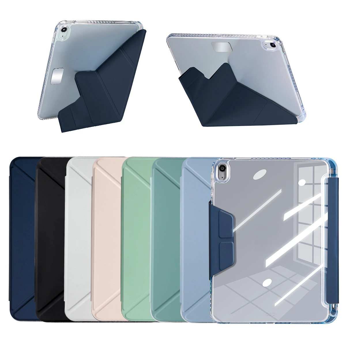 Für IPad Schutzhülle Air6 mit Schnalle, Acryl-Tablet-Hülle Pro 11 Zoll mit Stiftschlitz, hochtransparentes Leder – Detail 7