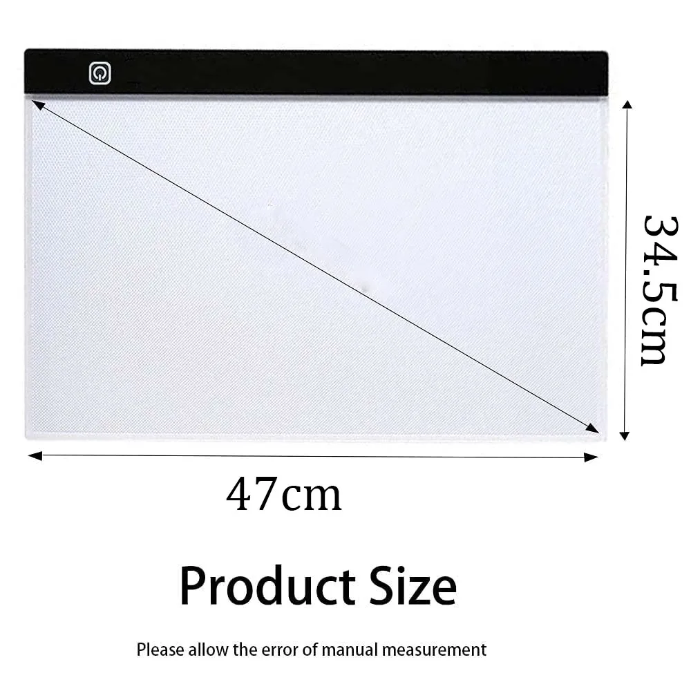 A3 Three Level Dimmable Led Light Pad Drawing Board Pad Tracing Light Box  Eye Protection Easier for Diamond Painting Art