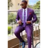 Slim Fit Men Suit Two-pieces(Jacket+Pants) Handsome High-quality Single Breasted Lapel Male Clothing 2