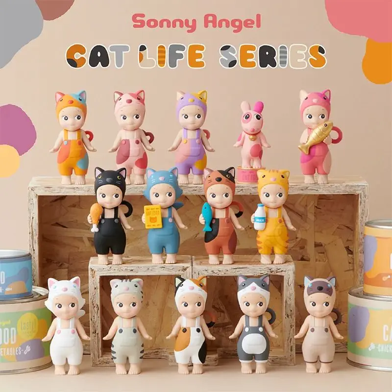 

Sonny Angel Cat Life Series Blind Box Cute Anime Character Surprise Box Guessing Bag Scissors Series Name Toy Mysterious Box Gif