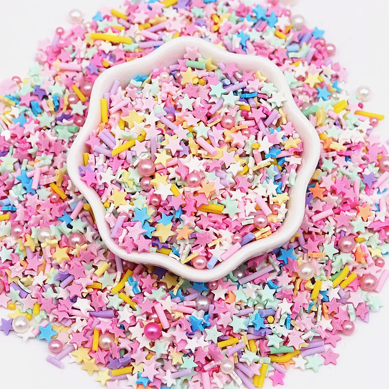 Polymer clay 10g sprinkles slices for DIY hairpin crafts