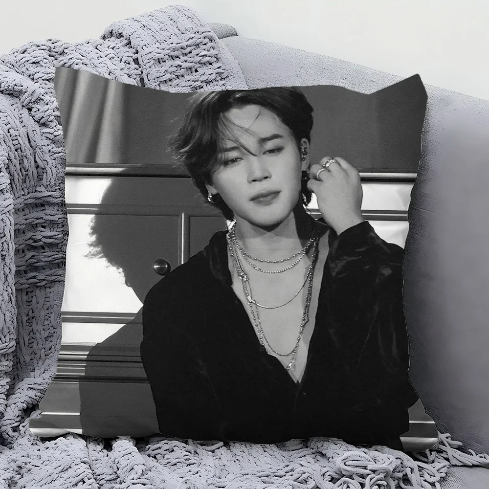 1pc Korean Celebrity Park JiMin Pillow Case Square Pillow Bedroom Sofa Leisure ComfortCushionCarLivingRoom Home Decoration 40X40 5