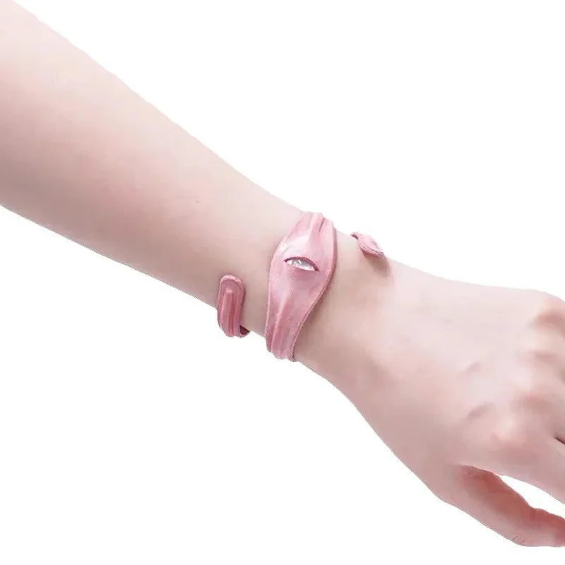 Devil's Eye Pink Personalized Bracelet Fashion Collar Jewelry Necklace Unisex Cosplay Party Pendant Gift