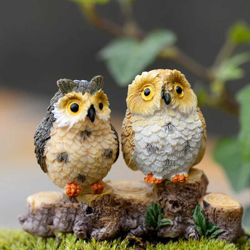 

Simulation Miniature Owl Bird Animal Model Action Figures Desktop Decoration Accessories Crafts Children Cognitive Ornament Toys