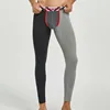 Men Thermal Underwear Fashion Patchwork Color Cotton Long Johns Sexy Bulge Pouch Men Legging Tight Pajama Bottom Sleep Pants 4