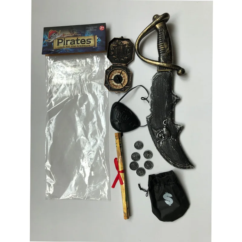 Pirate Knife Coin Bag Props Toys Pirate Compass Children's Holiday Dress Up Props