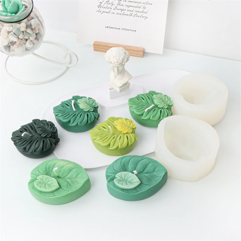 Large Palm Leaf Silicone Soap Mold Turtle Leaf Handmade Soap Mold DIY Foliage Shape Aromatherapy Gypsum Moulds silicone mold,soap molds