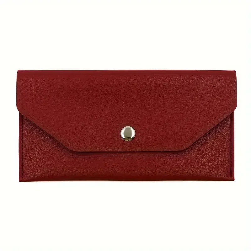 Geldumschlag-Geldbörse aus PU-Leder, wiederverwendbare Geldumschlag-Geldbörse für die Geldverteilung, minimalistische einfarbige lange Geldbörse – Detail 5