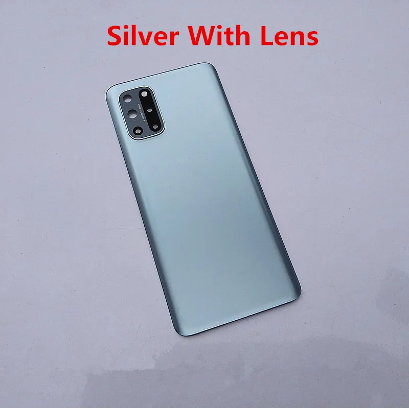 Oneplus 8T 하우징 Oneplus 8T One Plus 6.55 유리 배터리 뒷면 커버 수리 교체 도어 폰 후면 케이스 + 카메라 렌즈