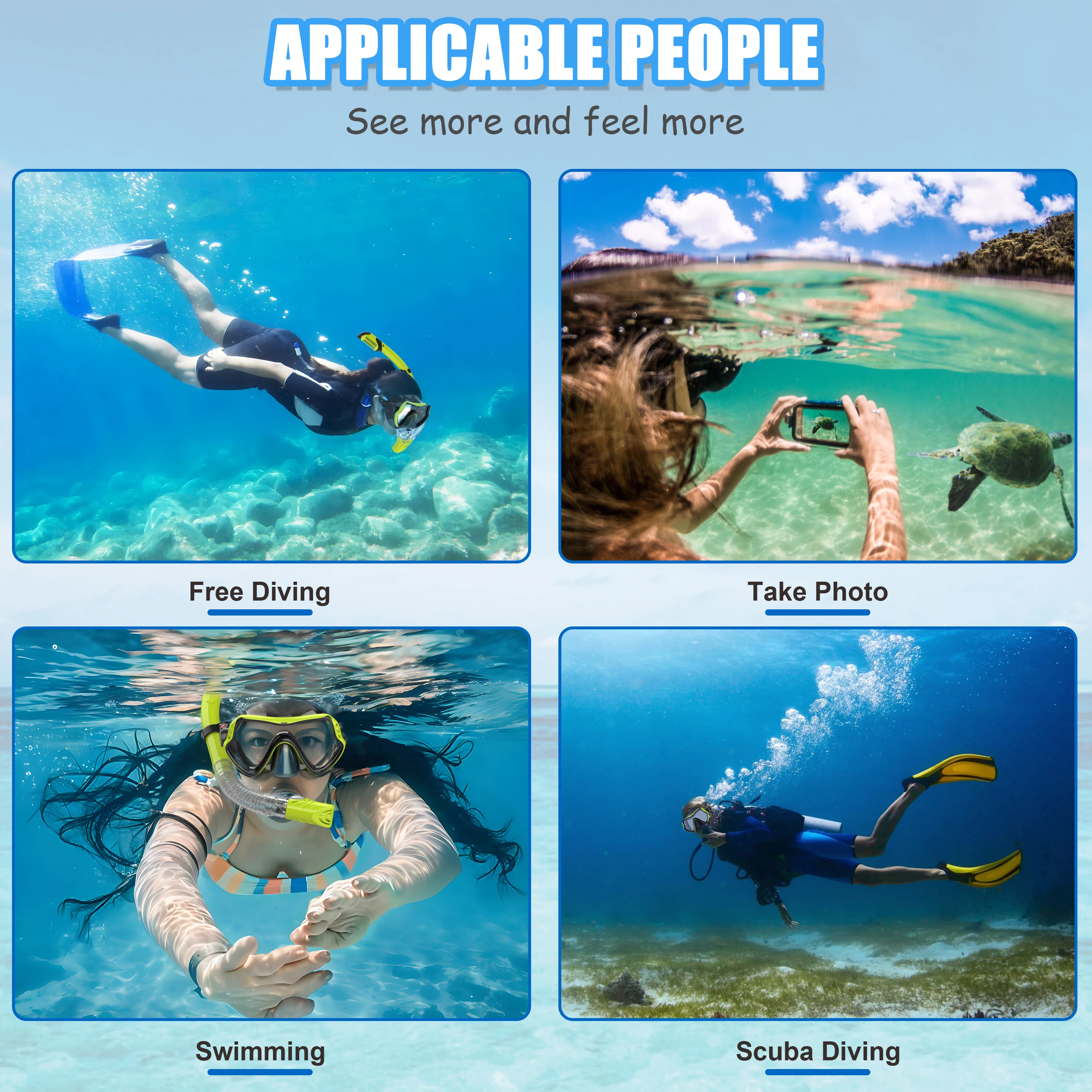 Professional Snorkeling Diving Mask Free-Diving Set Adult Scuba Diving Silicone Skirt Anti-Fog Tempered Glass Swimming Masks