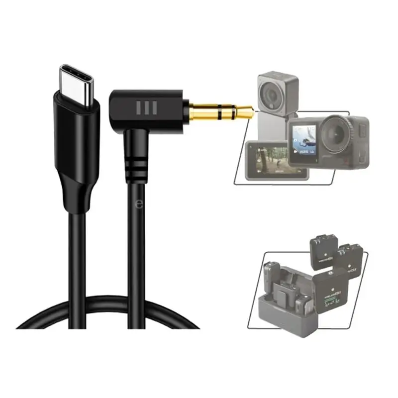 Type-C  3.5mm Aux ̺ Rode ũ/׼ 4/3/2 ī޶  3.5mm USB C   ڵ 