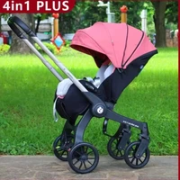 UE en Stock 4In1 bébé poussette, poussette multifonctionnelle pliable avec siège auto landau Portable bébé poussette 3in1 5