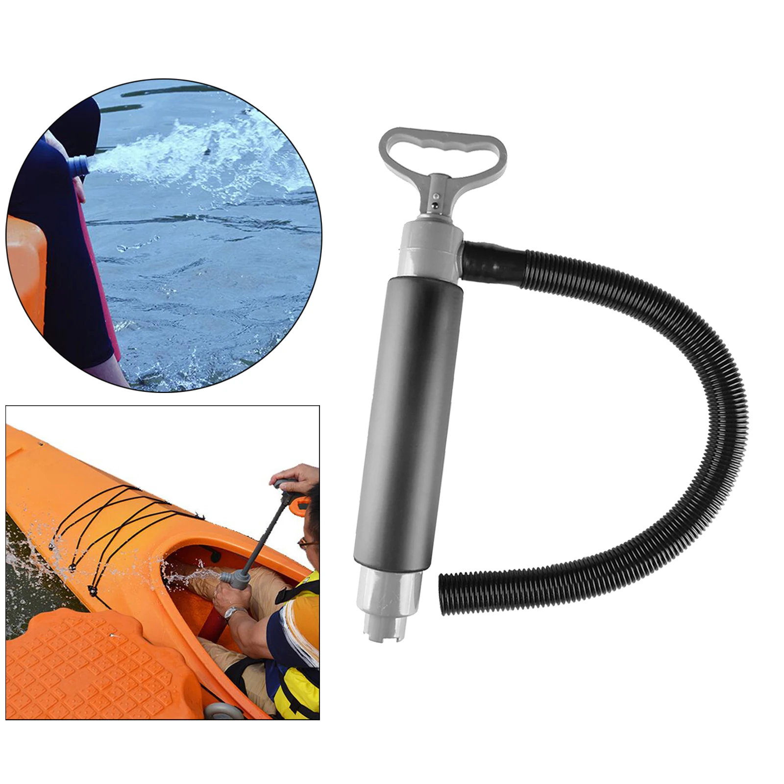 Bilge Pump Kayak Floating Capsizing Swamping Water Pump Canoe W / 60cm