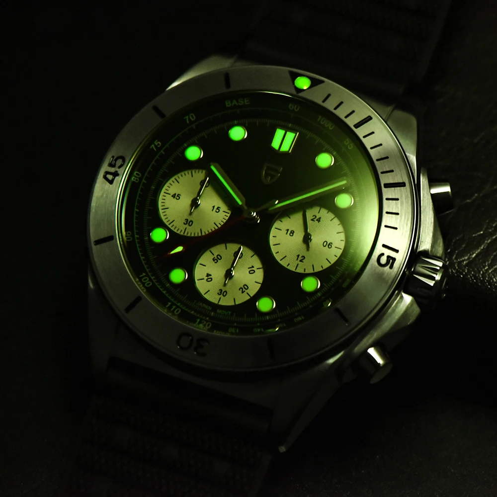 PAGANI DESIGN Quartz Watch Sapphire Multi-Function Chronometer Japan VK63 Men Watch Stainless Steel Luxury Diving Watch 2023 New