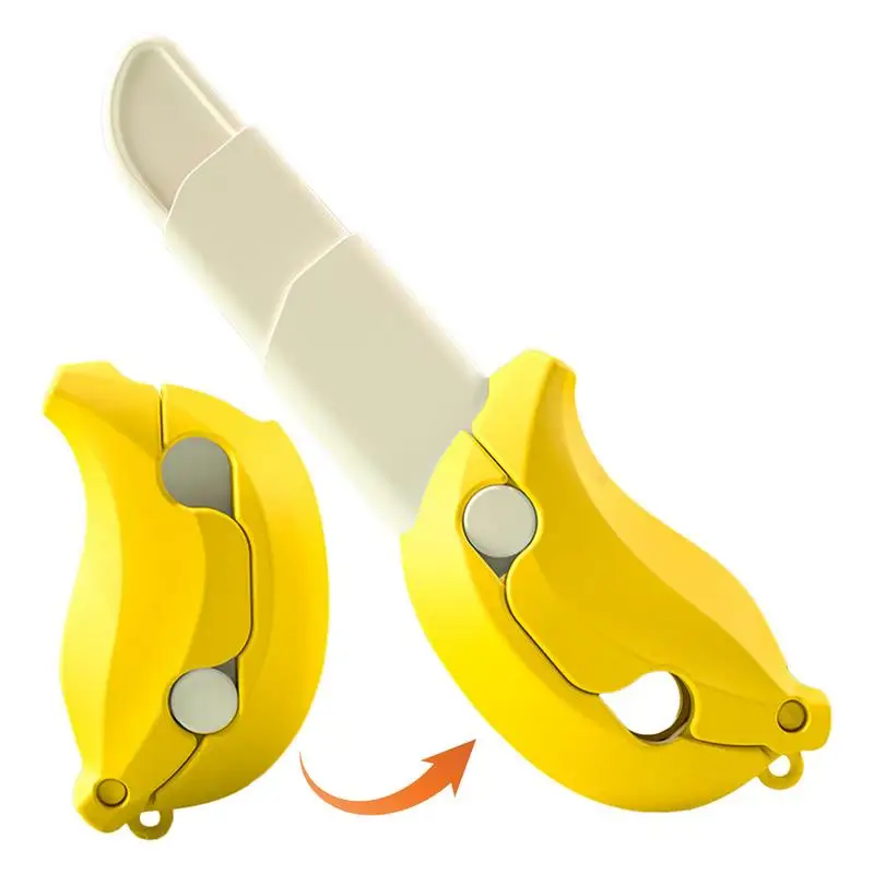 

3D Printing Gravity Toy Retractable Fidget Knife Banana-Shaped Stress Toys Sensory Fidgets For Kids 3D Gravity Radish Knife