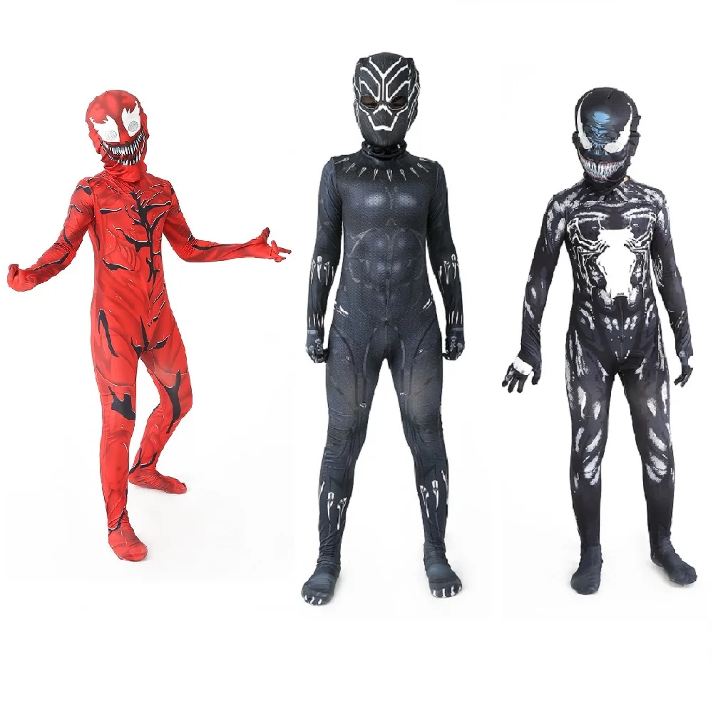 Halloween Adult Children Men and Women Spider-Man Costume Venom Black Panther Hero Expedition Miles Remy Tony Spider-Man Gift