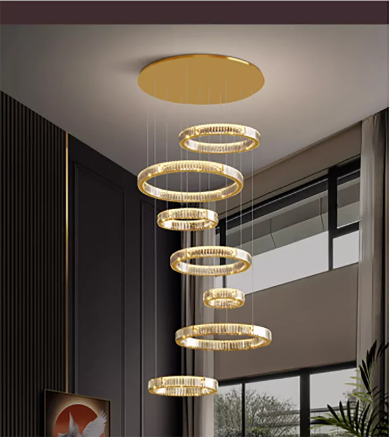XNI-J250 9M Crystal chandelier lifter electric remote control rotary hotel villa duplex hall high maintenance lamps lifter