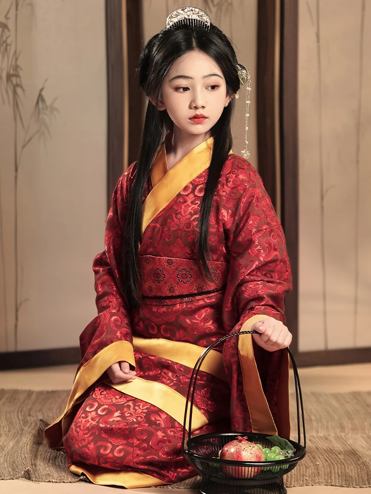 

Hanfu Girls' Winter Clothing Qin Han Children's Clothing Warring States Clothing Chinese Style