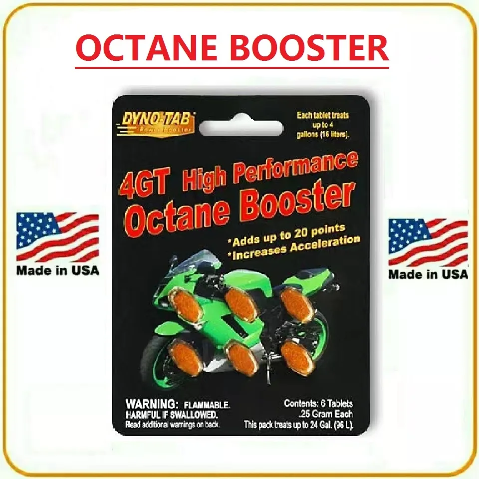 Made In USA Dynotab Octane Booster Motocycle Maximizes Power Increase Fuel Economy Eliminate Knock and Ping