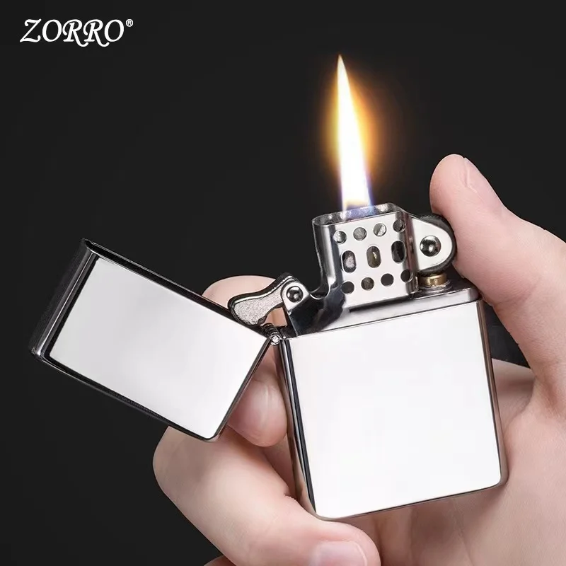 New Original ZORRO Kerosene Lighter Retro Creative Pure Copper Shell