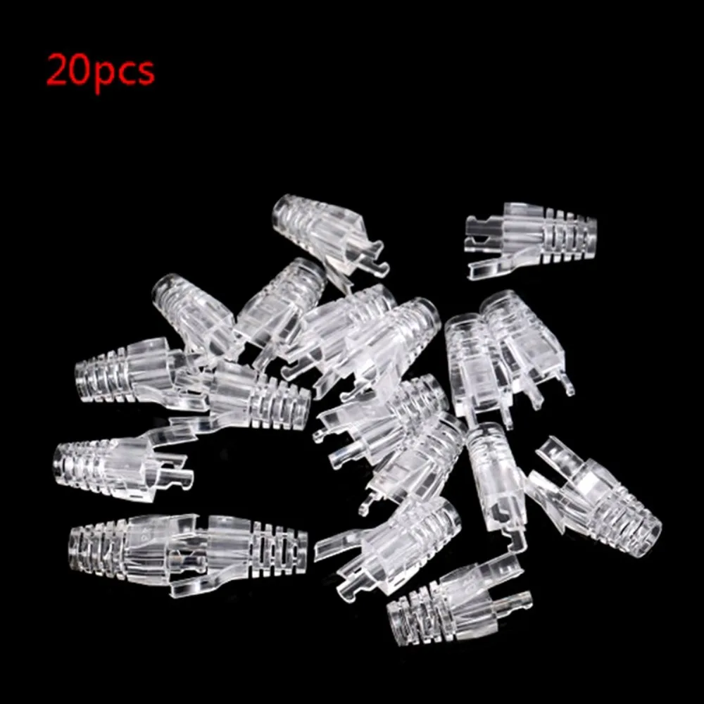 20 PCS Interface Dustproof Transparent Network Cable Sleeve RJ45 CAT6 Boots Connector Protective Sleeve images - 6