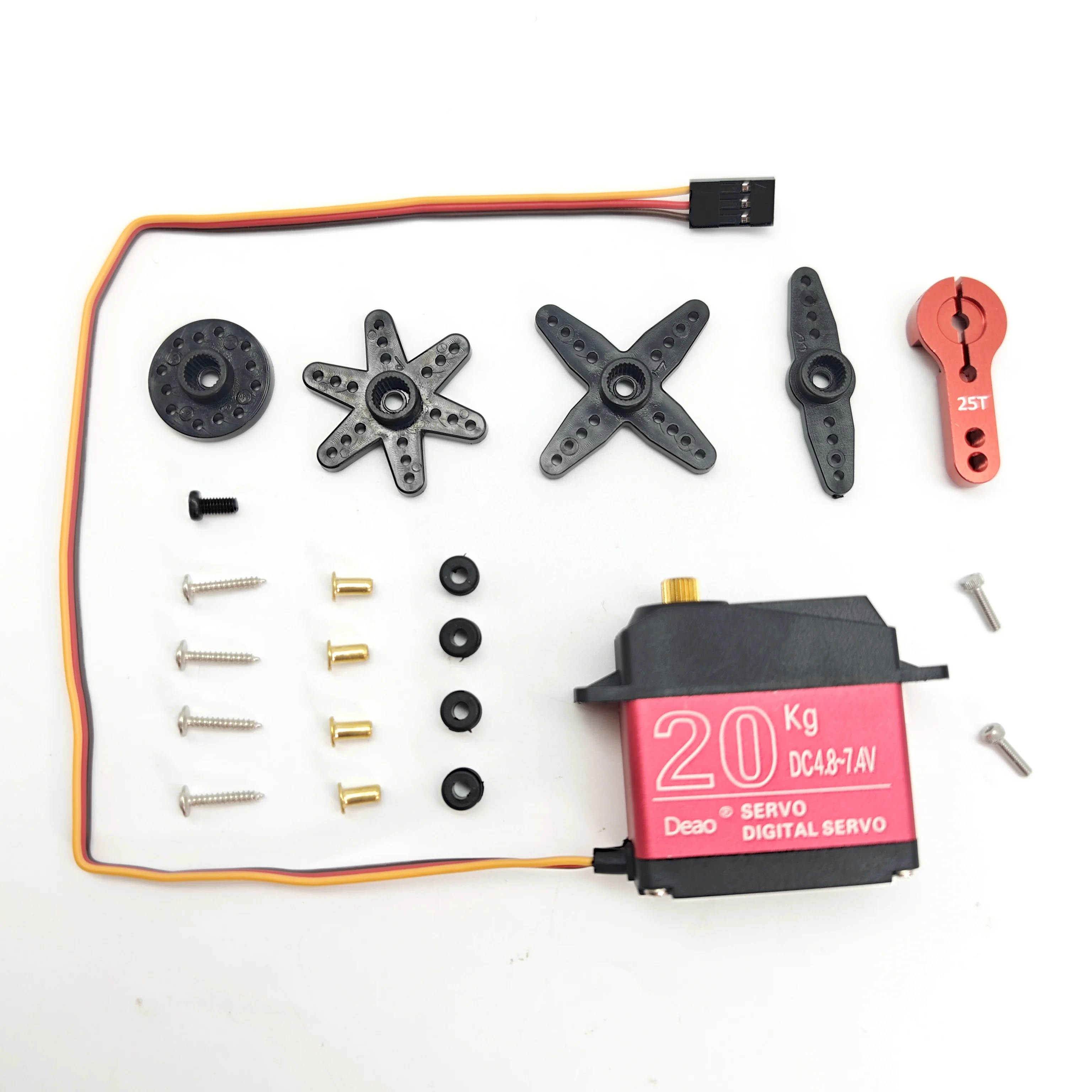 Servomoteur RC 20kg 25kg 180° 270° avec bras - Pièces électronique RC