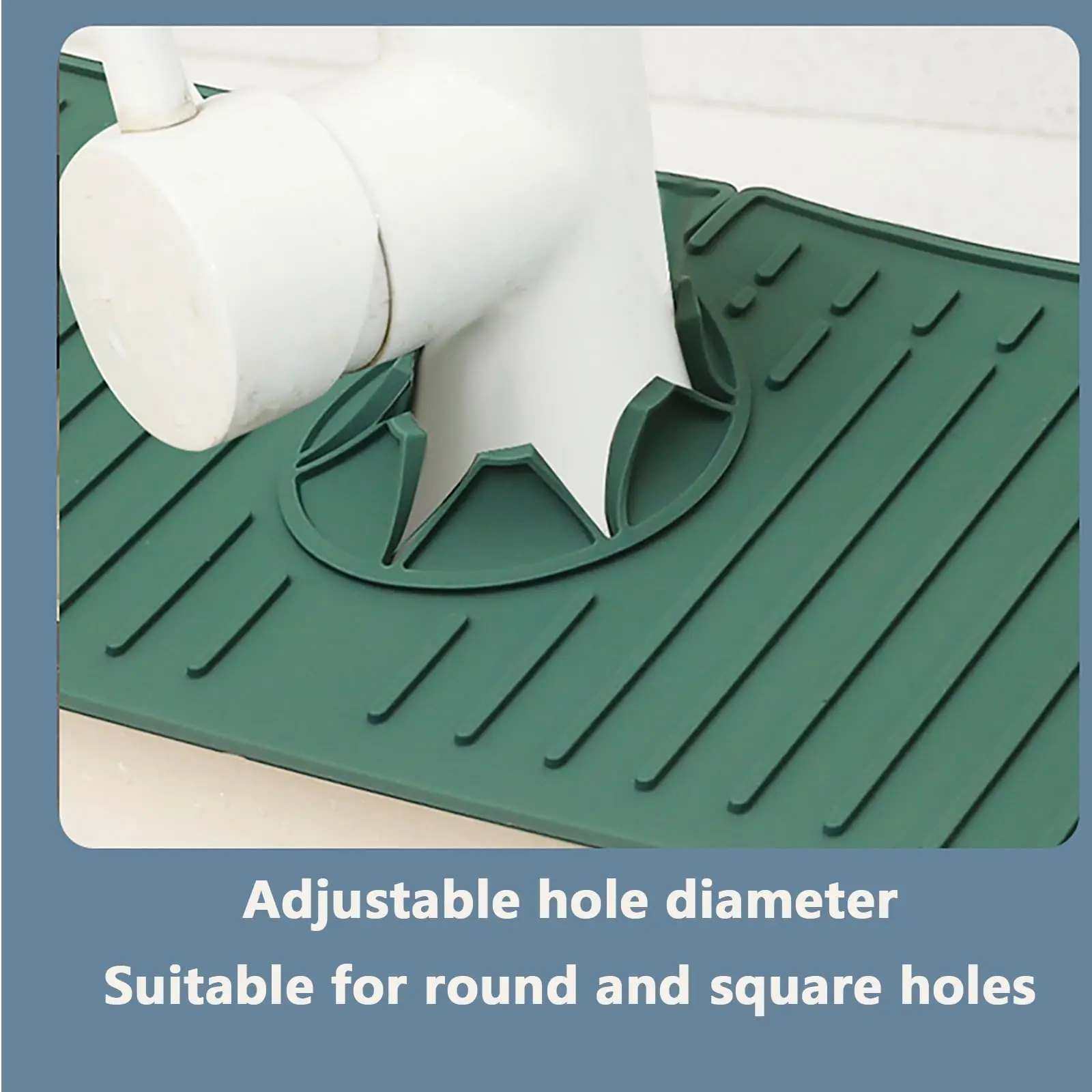 1-3pcs High Quality Silicone Tap Mat,Sink Splash Guard,Kitchen Tap Silicone Drain Mat, Silicone Tap Handle Drip Catcher Tray