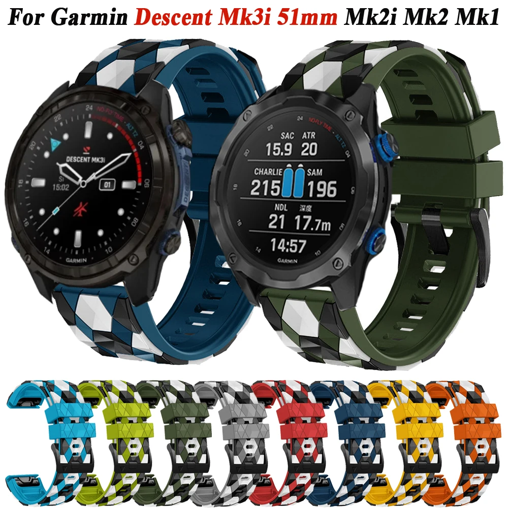 

Ремешок силиконовый для наручных часов, браслет для Garmin спуска Mk3i 51 мм Mk2i Mk2 Mk1 Fenix 6X 6 Pro 7X Pro 5X Plus Quickfit, 22 26 мм