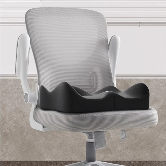Coussin de siège en mousse à mémoire de forme, 1 pièce, support ergonomique 3D |   Vert clair et gris, polyester lavable, essentiels pour voiture/bureau 6