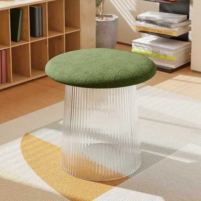 Small Benches Home Use Balcony Rest Chairs Or Doorstep Shoe Changing Stools Light Luxury Style Transparent Material Used dining chair stool,solid wood shoe changing stool