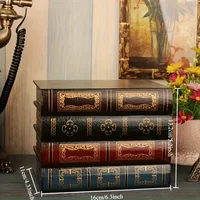 Retro Style Wooden Book-Shaped Storage Box | With Lid & Stackable Design, Exquisite Book Appearance - Desktop Storage Essential 5