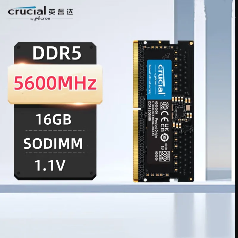 Crucial 16GB 5600MHz DDR5 RAM ノートパソコン用メモリ SODIMM 262