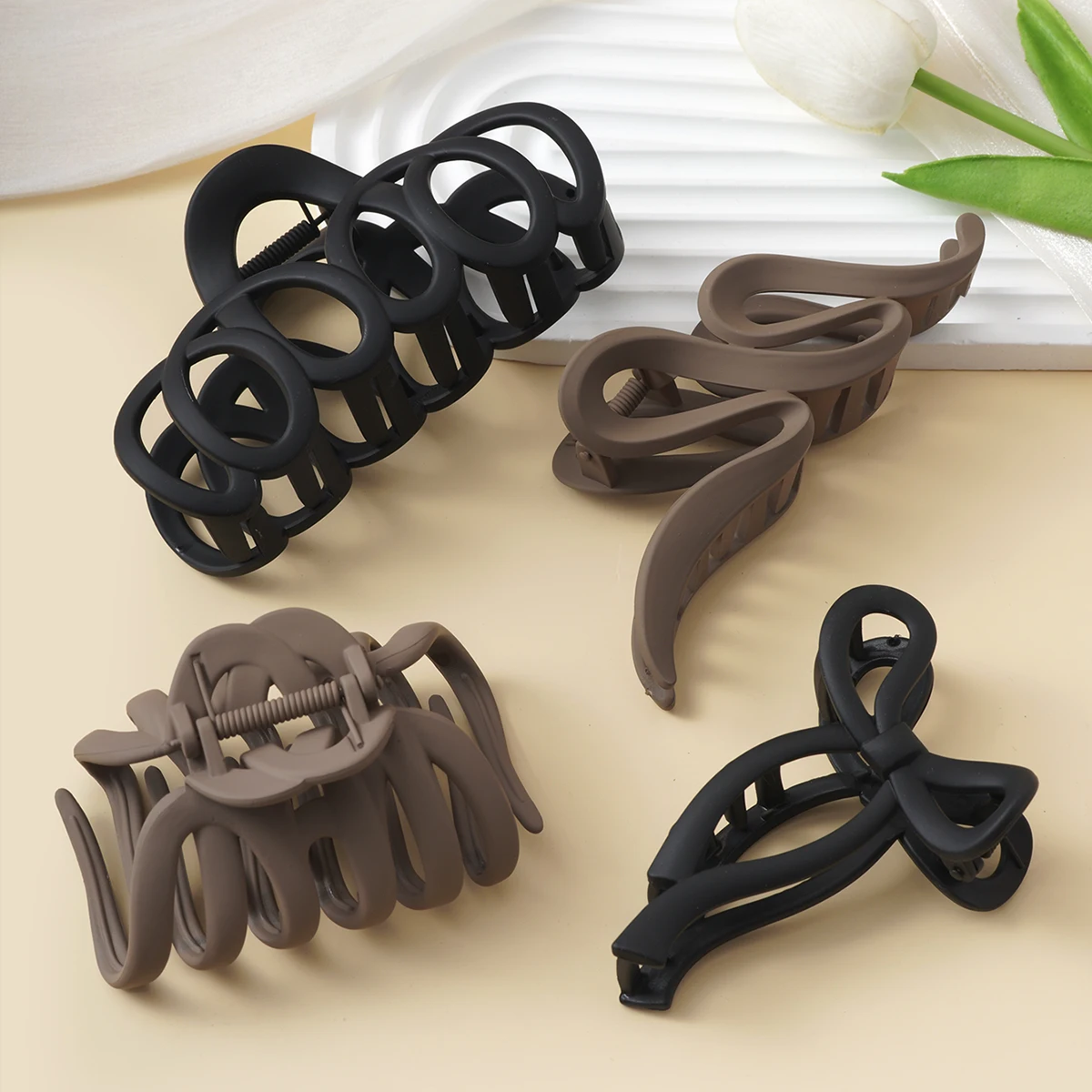 5 teile/satz Matte Bogen Haar Klaue Haarnadel Für Frauen Mädchen Süße Haar Ornament Stirnband Haar Clips Barrettes Mode Haar Zubehör – Detail 7