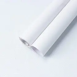 Linen Textured Waterproof Peel and Stick Wallpaper - Removable Self-Adhesive Contact Paper - 1mx40cm (White)