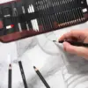 Drawing Pencils Sketch Pencil Art Supplies Set For Adults Beginners Professional Sketching Art Graphite Charcoal Blending Stump 4
