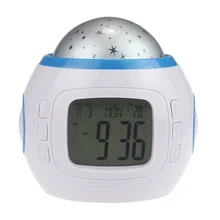 

New Music Star Sky Projection Calendar Thermometer Digital Alarm Clock Projector