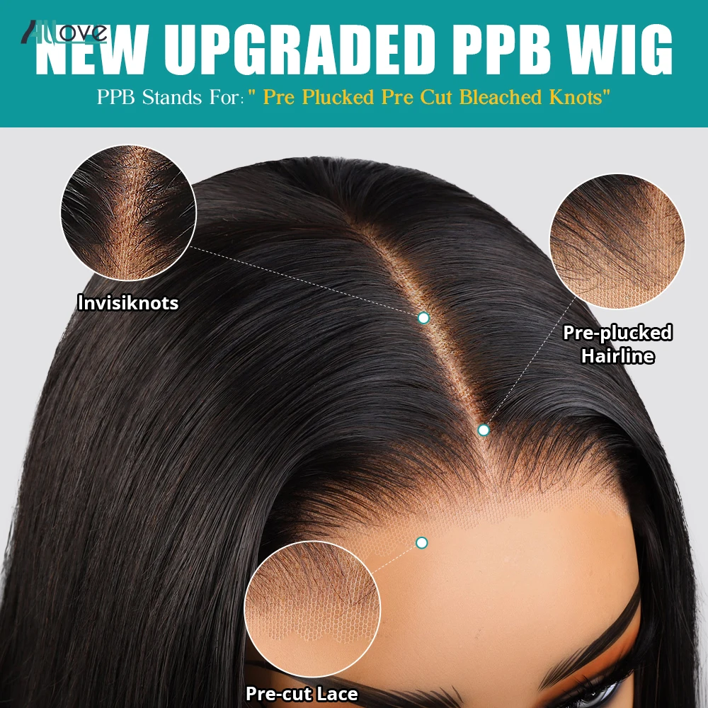 5X5 Glueless Wig Bleached Knots Pre Plucked Upgraded Lace Front Wigs Pre Cut Body Wave  Natural Color 100% Human Hair For Women 2