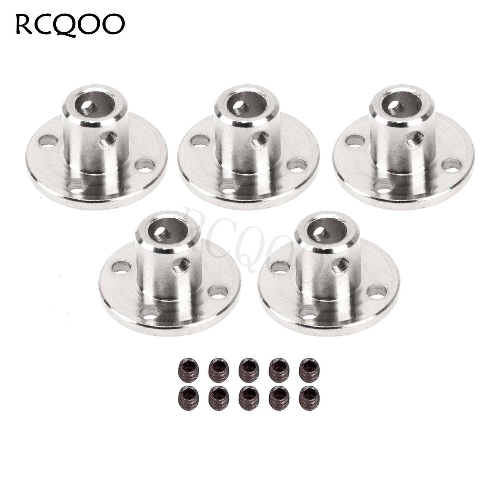 

5Pack Flange Shaft Coupling Connector,Rigid Guide Shaft Support Coupler Shaft Axis Joint for DIY RC Model Motors