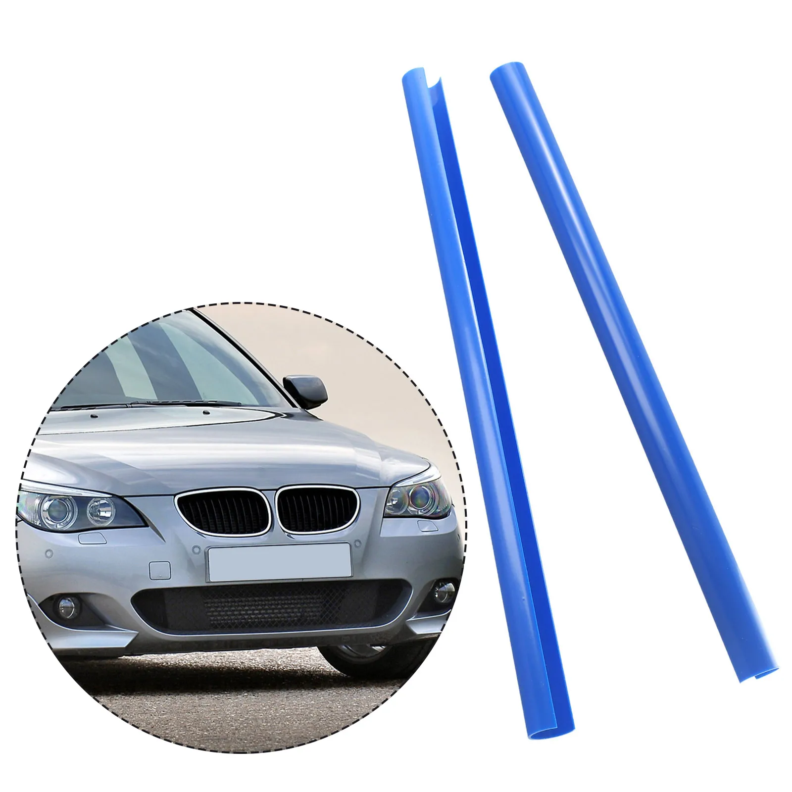 실용적인 그릴 트림 스트립 V 브레이스, BMW E60 프론트 그릴 바용 밝은 파란색 장식, 편리한 품질, 신제품, 2 개