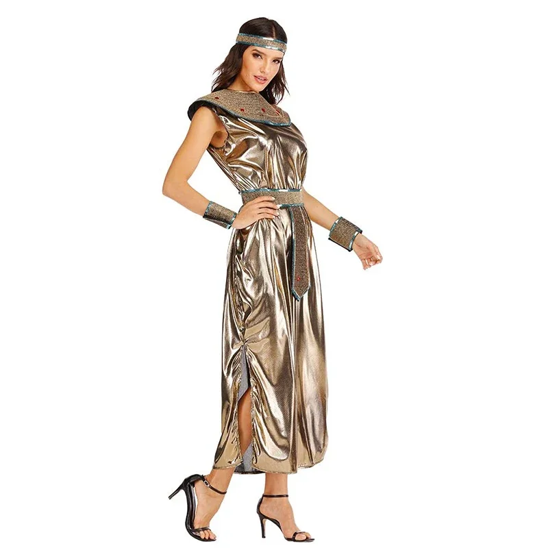 Women Ancient Egyptian Goddess Cosplay Dresses Adult Halloween Pharaoh Costume Carnival Easter Purim Fancy Dress - Image 3
