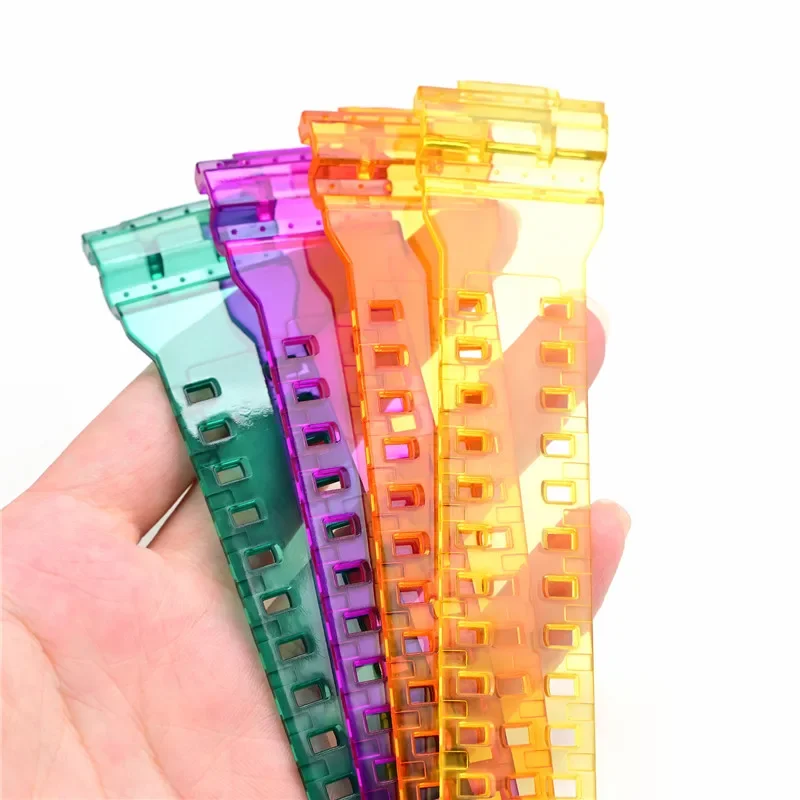 Transparent Resin Watch Strap Case Bezel - Durable Sporty Waterproof Design