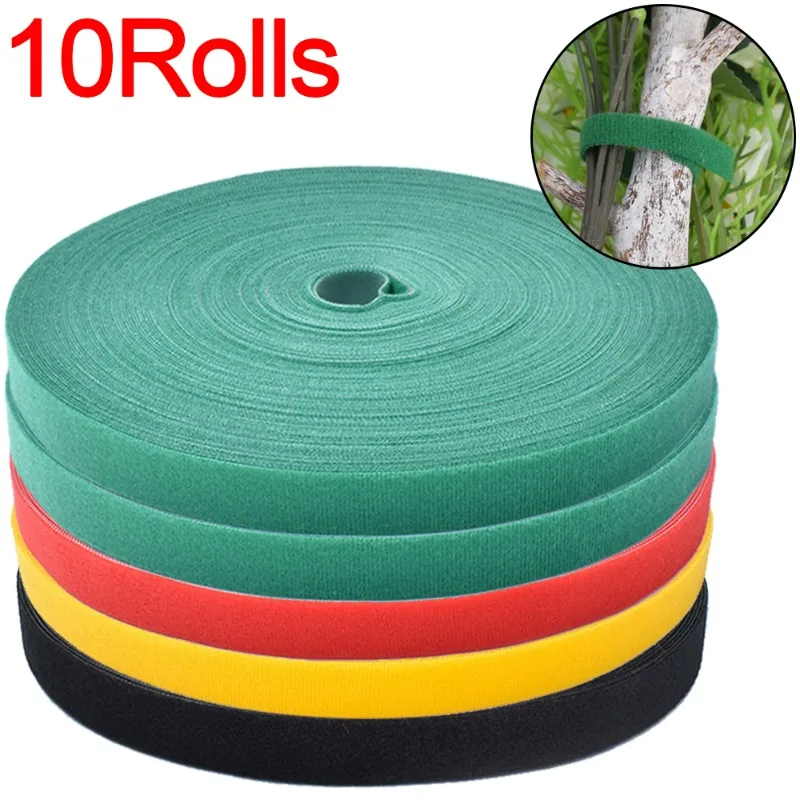 

1/10Rolls Nylon Plant Ties Green Garden Twine Resealable Cable Ties Home Plant Bamboo Cane Support Fastener Garden Accessories