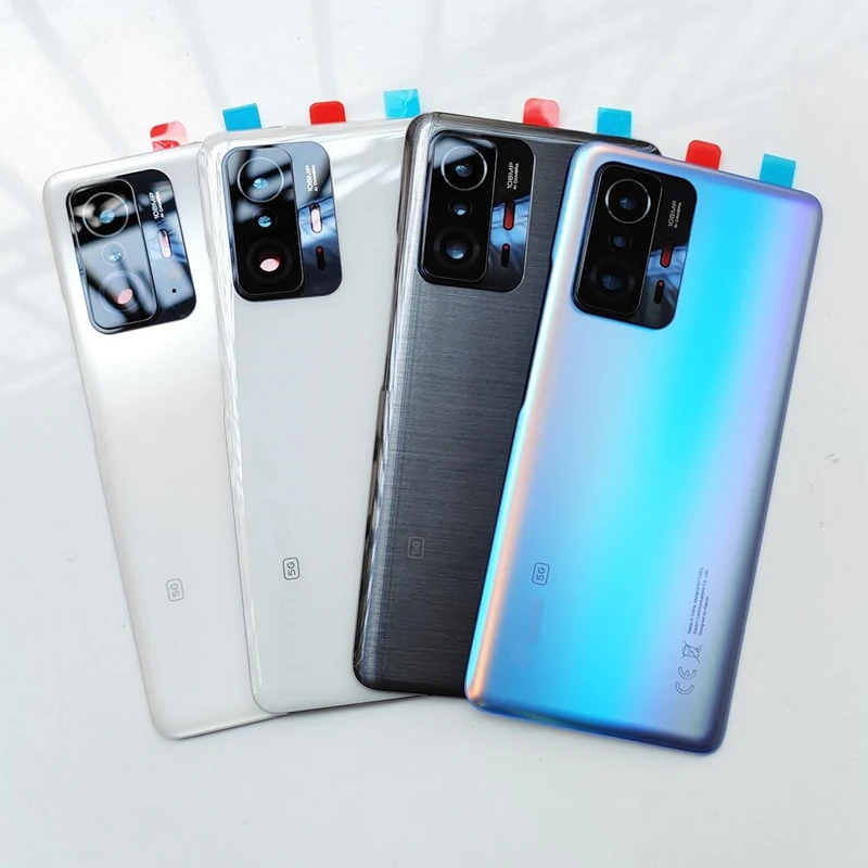Phone Back Cover Grade AAA Camera Lens For Xiaomi Mi 11T Mi 11T Pro Back Housing Cover Door Adhesive