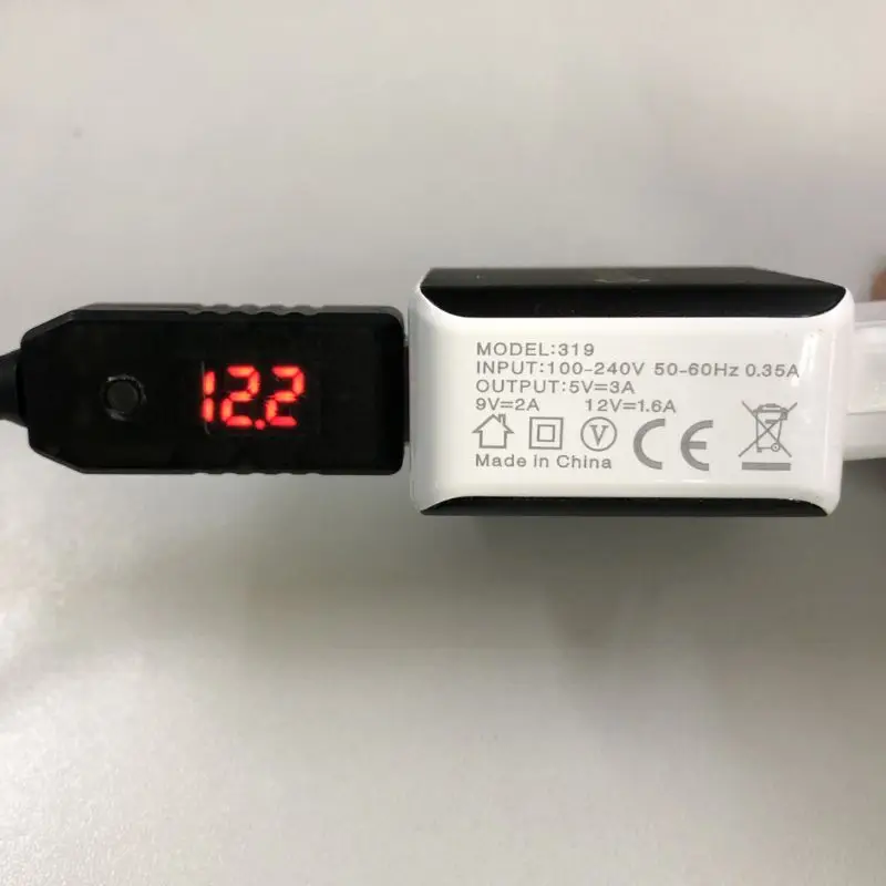 Adjustable Step Up Universal for QC USB To 5V-12V 5.5x2.1mm Cable Power Line For WiFi Router LED Strip K1KF