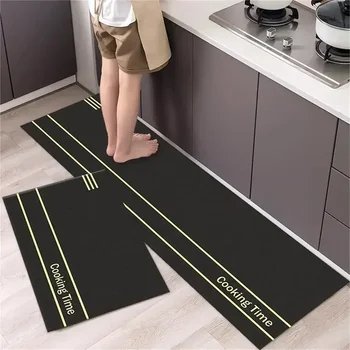 Kitchen Mat Bathroom Carpet Floor Mat Washable Anti Slip Entrance DoorMat Bedroom Living Room Long Bedside Area Hallway Soft Rug 2