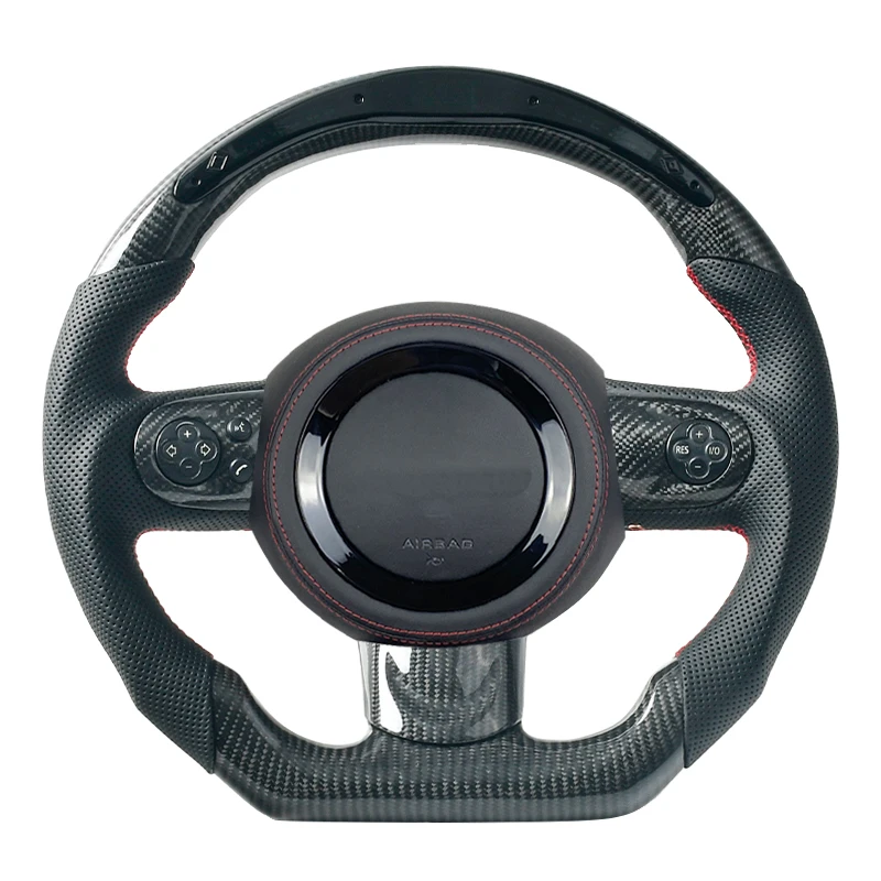 

Customized Real Carbon Fiber Steering Wheel for BMW MINI Cooper S R56 R58 R57 R61 R59 Coupe Led